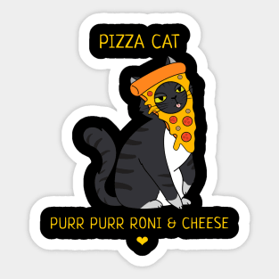 Pizza Cat Purr Purr Roni & Cheese Sticker